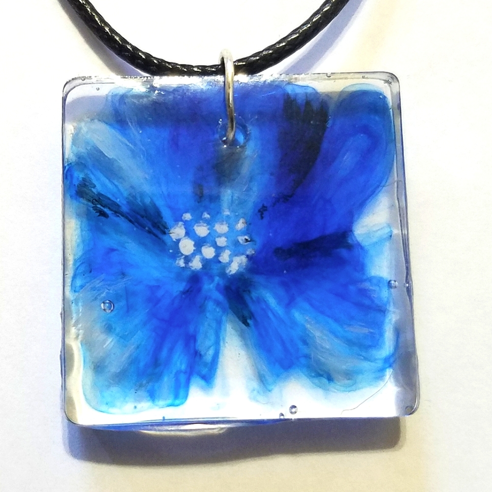 Blue Flower Necklace